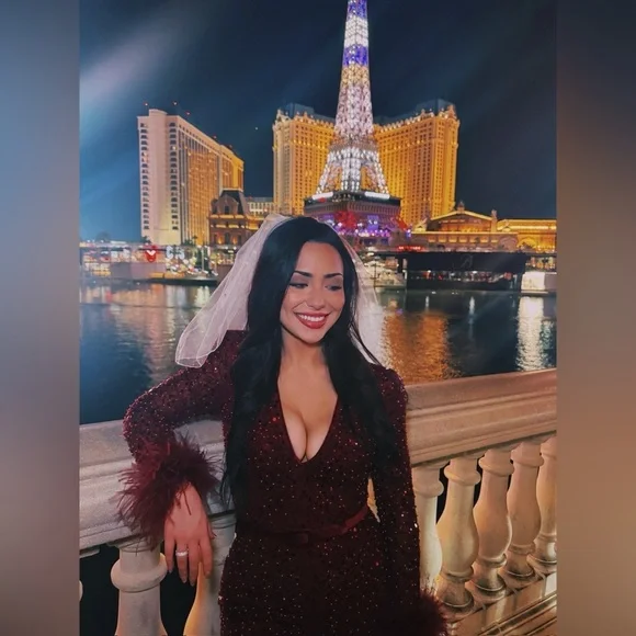 Nadine Merabi Rachel Red Jumpsuit Size S/M - Picture 7 of 7